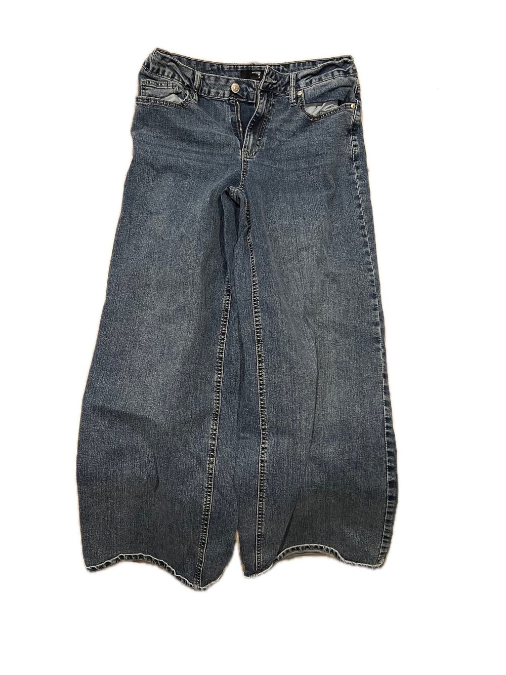 Madden NYC Wide Leg Baggy Blue Jeans Womans 10 28x28